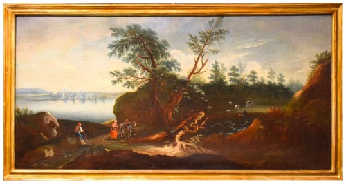 "Paysage lacustre" - workshop of Antonio Diziani (1737-1797)